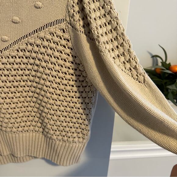 Lucky Brand Cream Bauble Sweater Medium - Picture 7 of 15